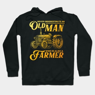 Best Farmer Art For Men Dad Grandpa Farm Tractor Cow Farming Hoodie